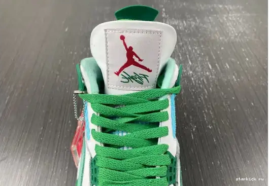 AJ4-KNCW 4 Grass Green Jordan edition) White    (limited Retro AJ4-KNCW SB 0628